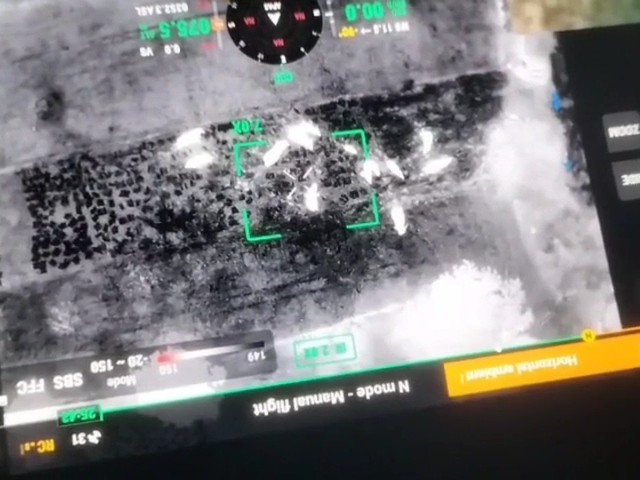 ड्रोन कैमरे से भी निगरानी की जा रही।