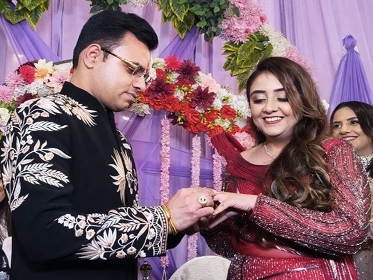 डिप्टी स्पीकर डॉ. कृष्ण मिड्ढा के बेटे ऋषि व भिवानी के ज्वैलर्स की बेटी प्रियंका। - फाइल फोटो