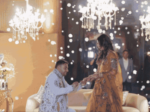 During the engagement, IAS officer Abhinav putting the ring on the IPS officer.