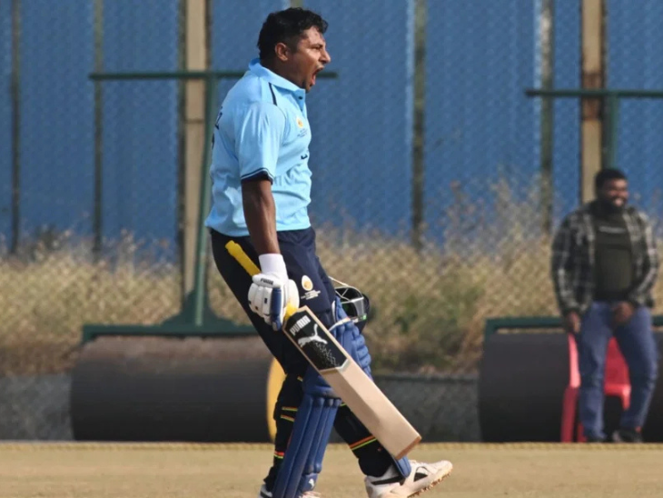 सरफराज खान ने टी-20 करियर का पहला शतक लगाया।