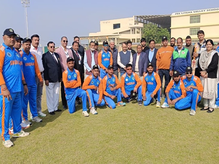 भिवानी मैच खेलने पहुंची इंडिया की दिव्यांग क्रिकेट टीम