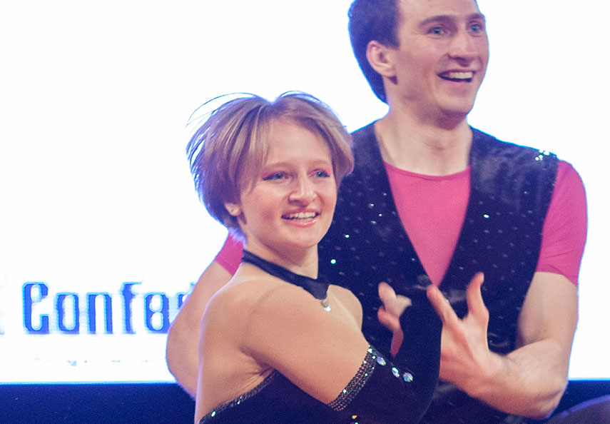 Putin's younger daughter Katerina during an international event. To ensure no one knows she is the daughter of Russia's president, Katerina added the surname Tikhonova to her name.