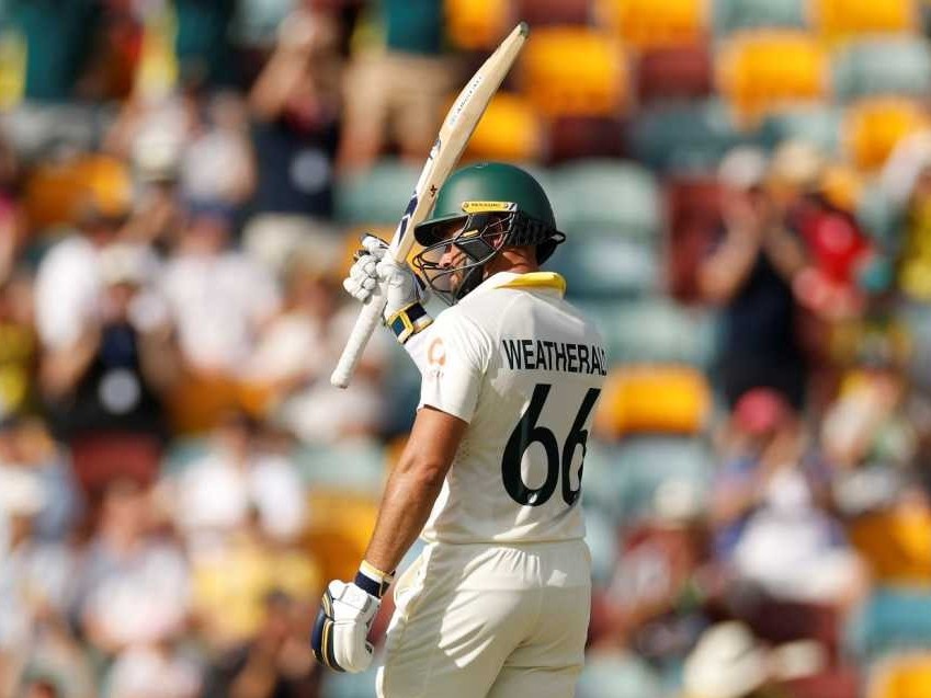 जैक वेदरल्ड ने अपने टेस्ट करियर की पहली फिफ्टी लगाई। - Dainik Bhaskar