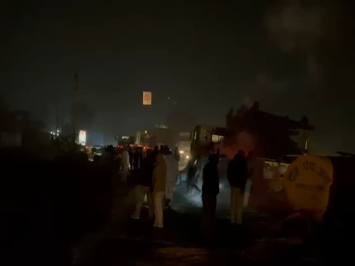 घटना के बाद स्टेट हाईवे में रूका आवागमन