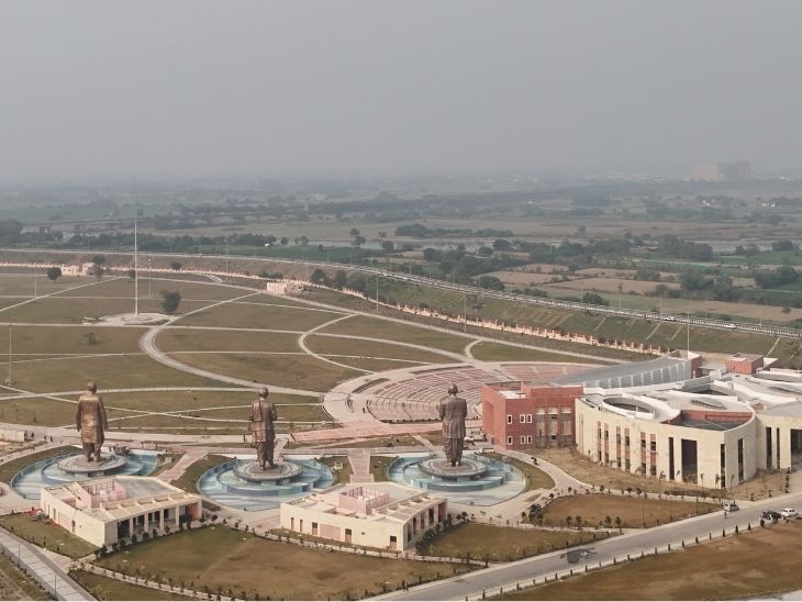 प्रेरणा स्थल में 120000 वर्ग मीटर का रैली स्थल बनेगा।