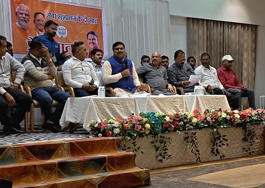 प्रदेश में बीजेपी सरकार के दो वर्ष पूरे होने पर मंत्री यादव ने बताई उपलब्धियां।