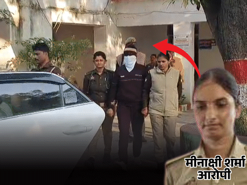 Jalaun inspector commits suicide, pistol found on stomach raises questions | इंस्पेक्टर की मौत में महिला सिपाही गिरफ्तार: 3 लाख का हार दिलवाया, 25 लाख मांग रही थी; 3 मिनट में थाने