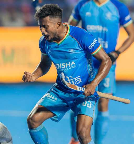 अनमोल एक्का ने भारत के लिए एकमात्र गोल किया।