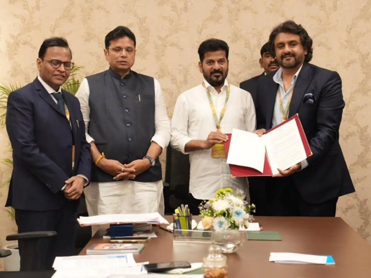 मुख्यमंत्री रेवंत रेड्डी की मौजूदगी में सलमान खान वेंचर्स (SKV) और राज्य सरकार के बीच 10,000 करोड़ रुपए के टाउनशिप प्रोजेक्ट को लेकर एमओयू साइन हुआ।
