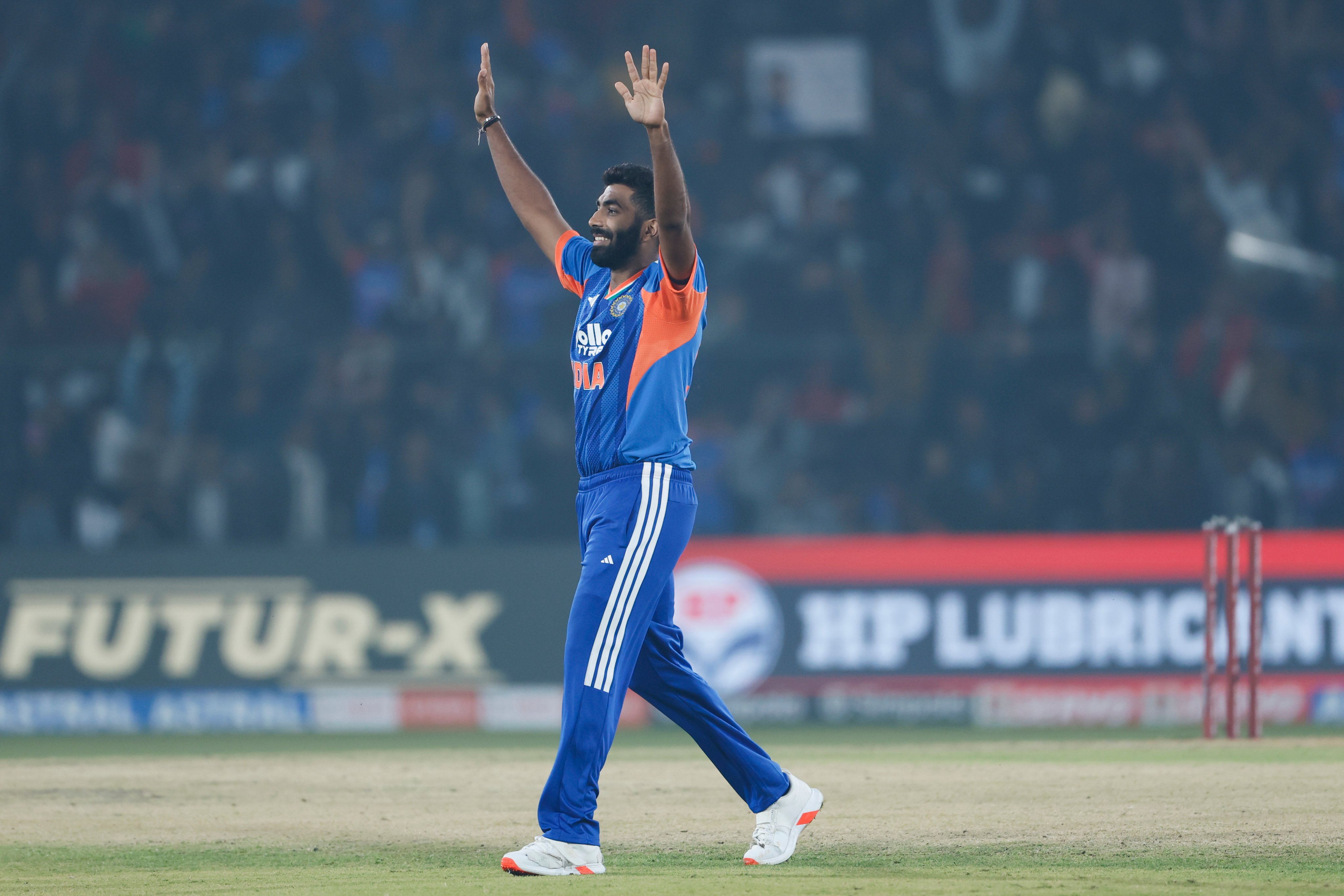 जसप्रीत बुमराह ने ब्रेविस को आउट करने के बाद इस तरह सेलिब्रेट किया।