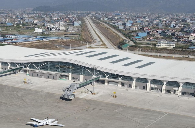 नेपाल का पोखरा इंटरनेशनल एयरपोर्ट।