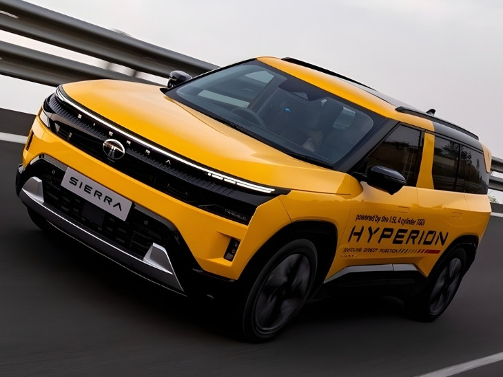 टाटा सिएराची चाचणी इंदूर नेट्रॅक्स ट्रॅकवर 30 नोव्हेंबर रोजी करण्यात आली होती.