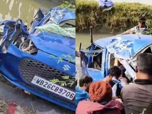 कार को ट्रक ने टक्कर मारी थी। इसके बाद कई फीट तक घसीटा भी था।
