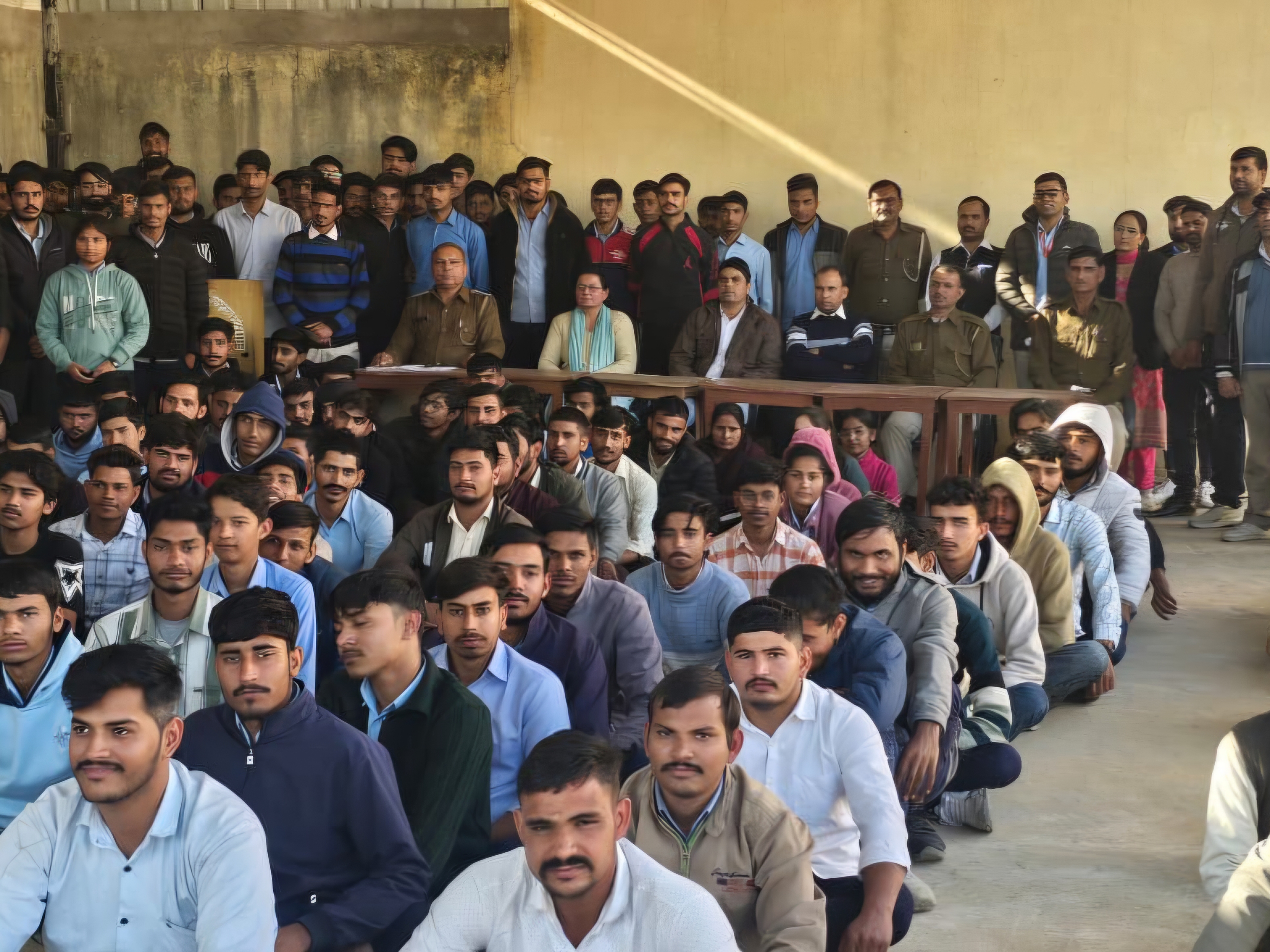 अतिथियों के साथ-साथ मौजूदा छात्र-छात्राएँ