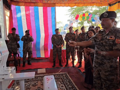 BSF IG ML Garg inaugurated the Health ATM after performing prayers