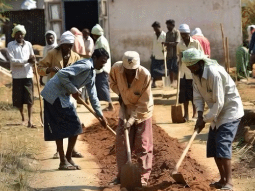 मनरेगा को 2005 में लागू किया गया था, इसमें मजदूरी राज्य के हिसाब से अलग-अलग तय होती है। - Dainik Bhaskar