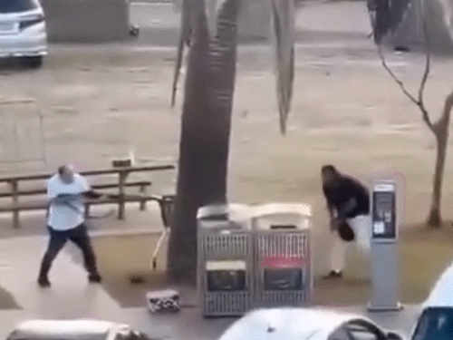 সন্ত্রাসীর কাছ থেকে বন্দুক ছিনিয়ে নেওয়ার পর ওই বৃদ্ধ তাকে লক্ষ্য করে গুলি ছুড়ে দৌড়ে পালিয়ে যায়।