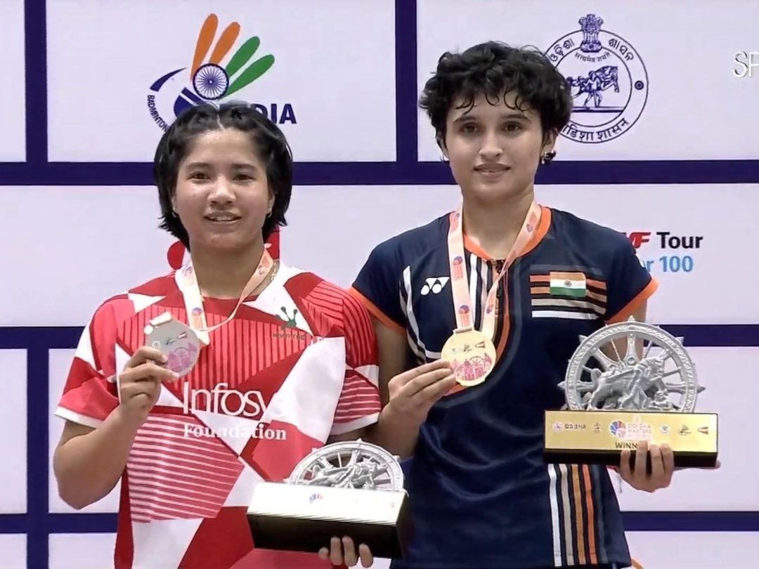 रोहतक की बैडमिंटन खिलाड़ी उन्नति हुड्डा ने ओडिशा मास्टर्स 2025 में जीता गोल्ड मेडल।