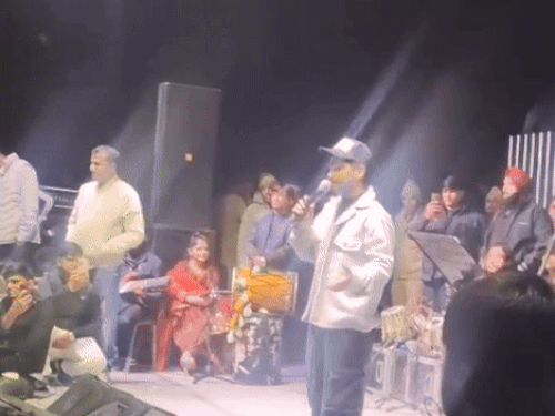 स्टेज पर परफोर्म करते सिंगर सलमान अली।