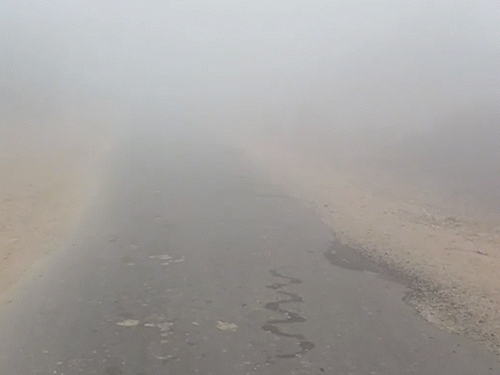 राजस्थान के हनुमानगढ़ में सुबह के समय घना कोहरा छाया रहा, जिससे विजिबिलिटी 10 मीटर रह गई।