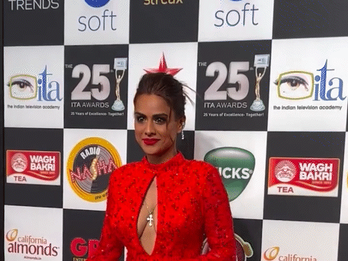 Nia Sharma's glamorous style at the awards function.