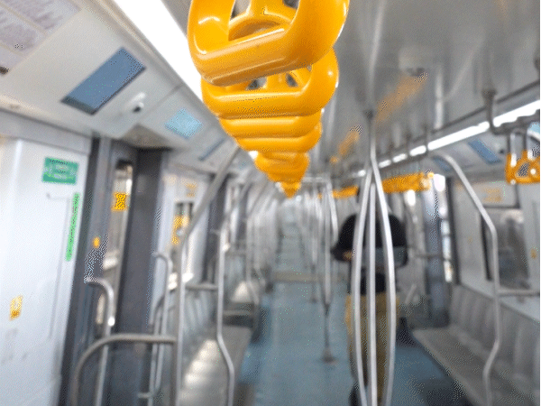 मेट्रो ट्रेन के कोच अंदर से इस तरह डिजाइन किए गए हैं।