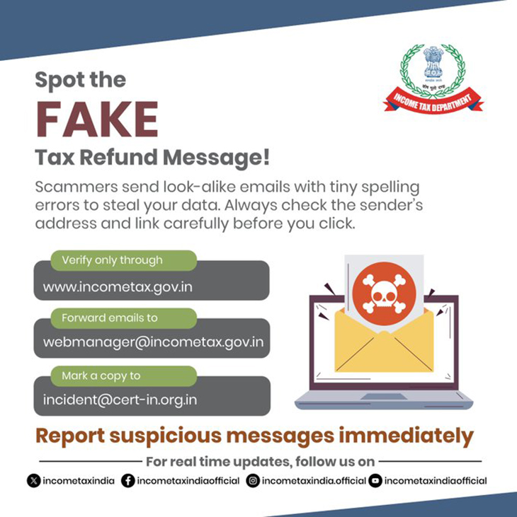 इनकम टैक्स डिपार्टमेंट ने ये मैसेज अपने 'एक्स' हैंडल से शेयर किया है।