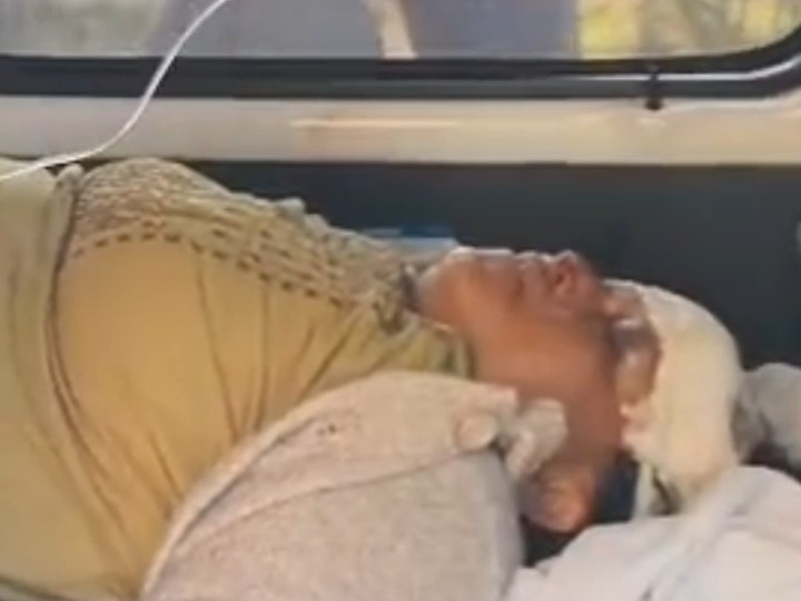 हादसे में घायल महिला का इलाज जारी।