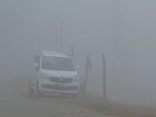 सरगुजा में सुबह 9 बजे तक घना कोहरा छाया रहा। विजिबिलिटी काफी कम रही।