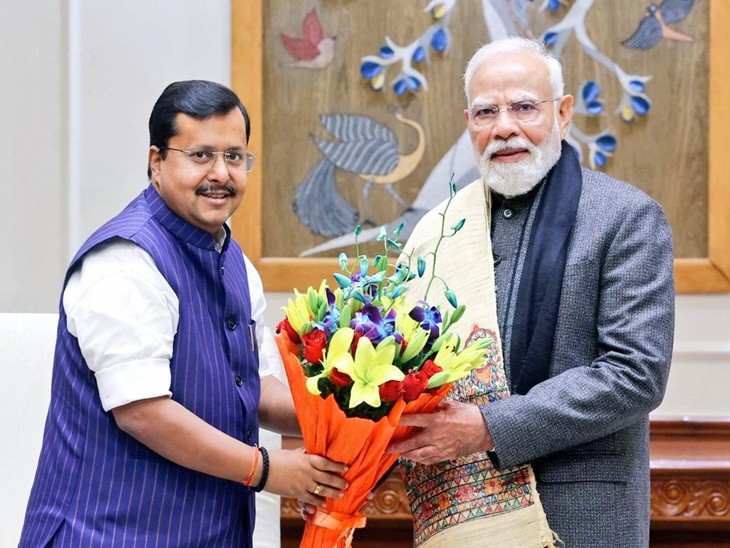 राष्ट्रीय कार्यकारी अध्यक्ष बनने के बाद नितिन नबीन प्रधानमंत्री नरेंद्र मोदी से मिले थे।