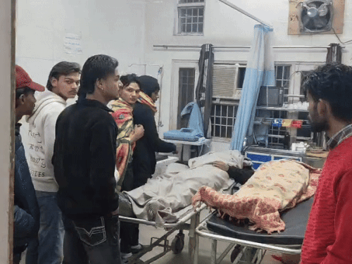 घरौंडा अस्पताल में मृतकों के शव।