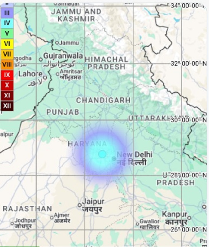 नेशनल सेंटर फॉर सिस्मोलॉजी द्वारा जारी की गई तस्वीर