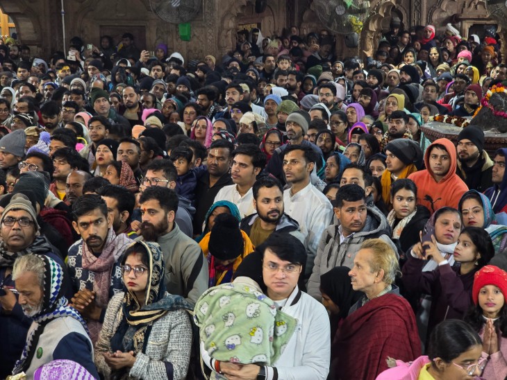 खिचड़ी उत्सव के दर्शनों के लिए भक्तों की भीड़ उमड़ पड़ी