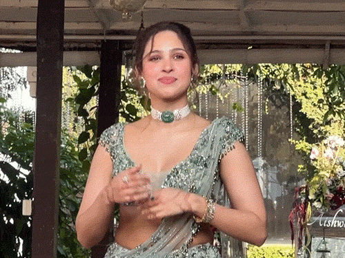 ভাইয়ের বিয়ে উপলক্ষে অভিনেত্রী পশমিনা রোশনকেও খুব সুন্দর লাগছিল।