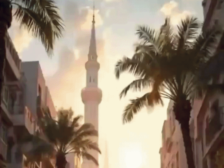 ट्रम्प ने इसी साल फरवरी ने एक AI वीडियो जारी कर बताया था कि स्मार्ट सिटी बनने के बाद गाजा कैसा दिखेगा। - Dainik Bhaskar