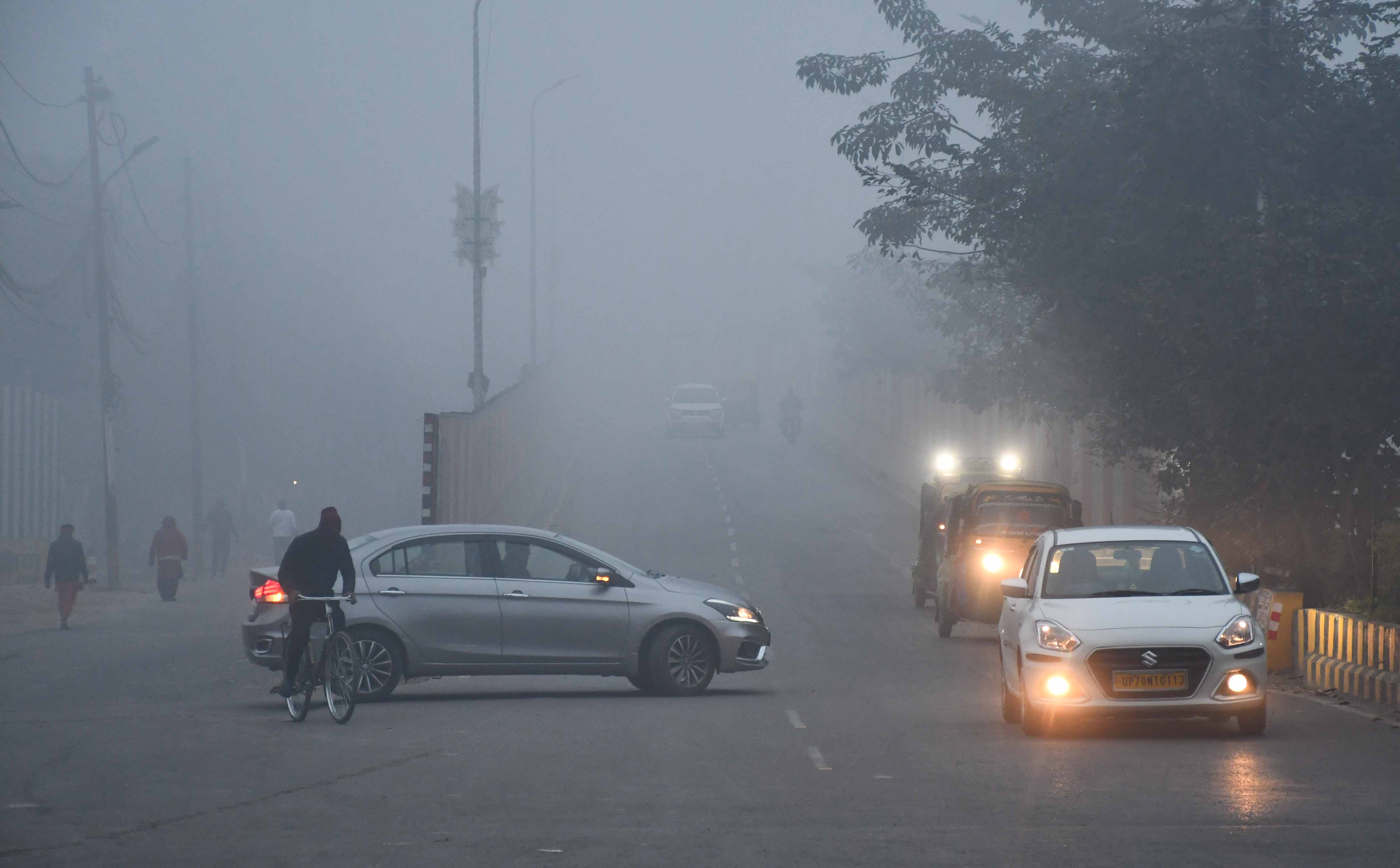 यूपी के प्रयागराज में पिछले 10 दिनों से लगातार घना कोहरा छा रहा है।