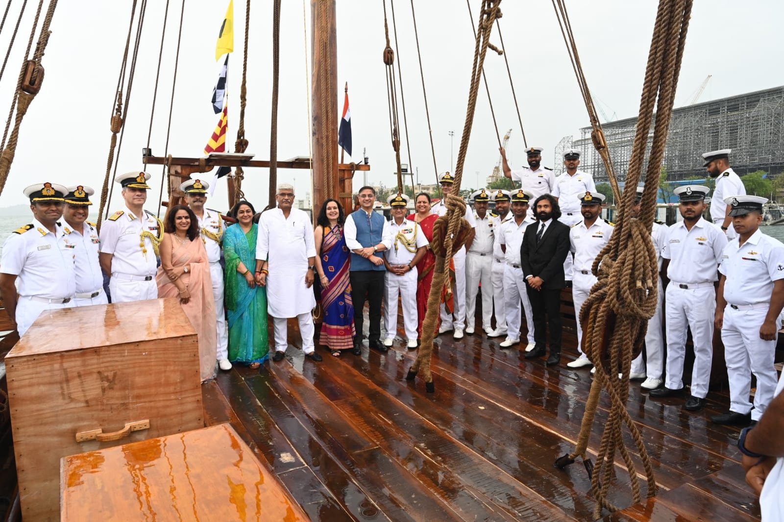 INSV कौंडिन्या गुजरात के पोरबंदर से मस्कट के लिए रवाना किया जाएगा।