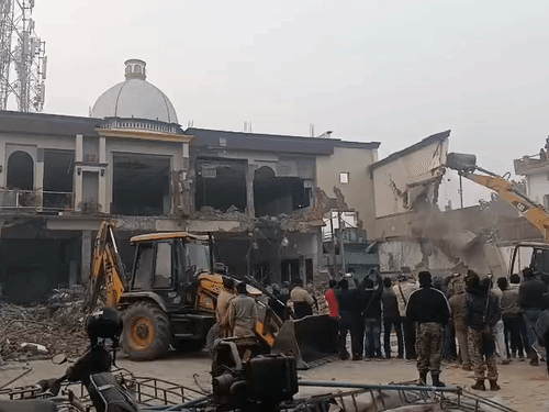 Bulldozers were used on the site where the Bareilly riots were planned.