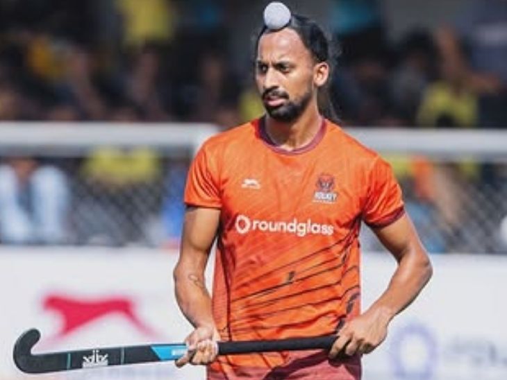 हॉकी खिलाड़ी हार्दिक सिंह पिछले दो ओलिंपिक गेम्स में ब्रॉन्ज मेडल जीतने वाली भारतीय टीम का हिस्सा रहे हैं। - Dainik Bhaskar