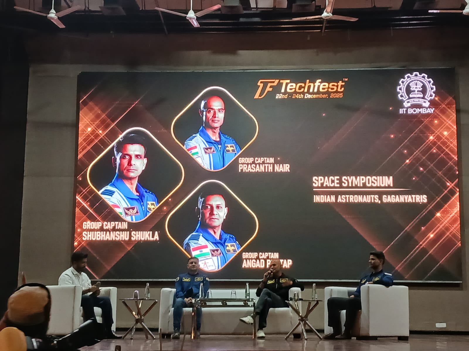 At the Techfest event held at IIT Bombay, the three pilots discussed the space mission
