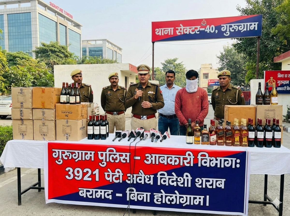 गुरुग्राम में बिना होलोग्राम शराब बेचने पर मुख्य आरोपी अरेस्ट:  फरीदाबाद से पकड़ा गया, बरामद हुई थी करोड़ों की अवैध विदेशी शराब – gurugram News