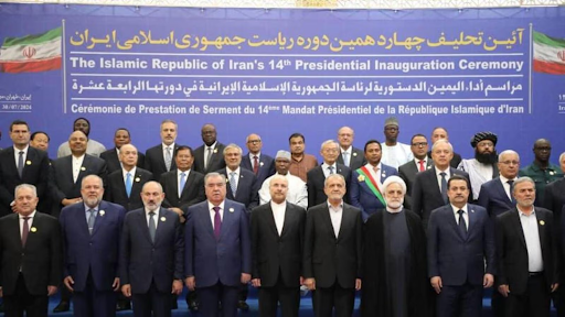 नितिन गडकरी जुलाई 2024 में ईरानी राष्ट्रपति मसूद पेजेशकियन के शपथ ग्रहण समारोह में गए थे।