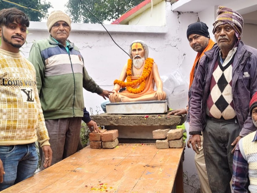 Statue of the chief priest of Maa Agwani Temple installed