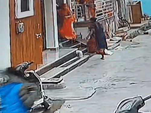 आरोपी दामाद तलवार लेकर पत्नी और सास के पीछे दौड़ा और हमला किया।