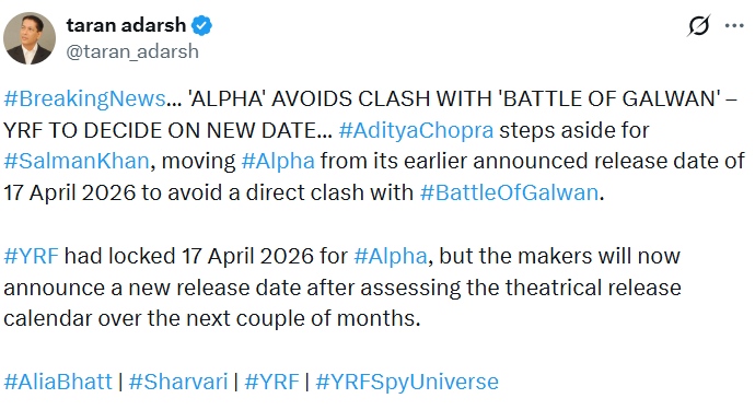 Taran Adarsh ​​is a film critic, journalist and trade analyst.
