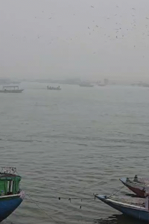 वाराणसी में हल्का कोहरा छाया हुआ है। ठंड और गलन से जनजीवन प्रभावित हैं। गंगा के घाट पर भी सन्नाटा पसरा हुआ है।