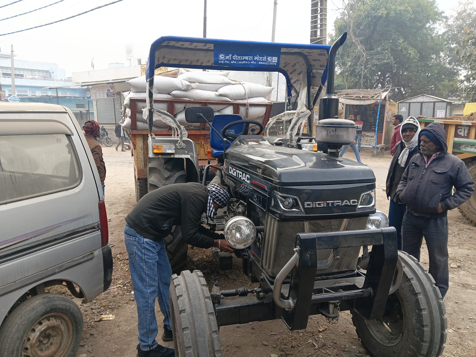 A young man died after being crushed by a tractor in Jalaun.