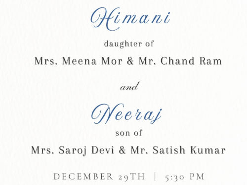 आज तीसरा रिसेप्शन पानीपत के समालखा क्षेत्र में आयोजित होगा।