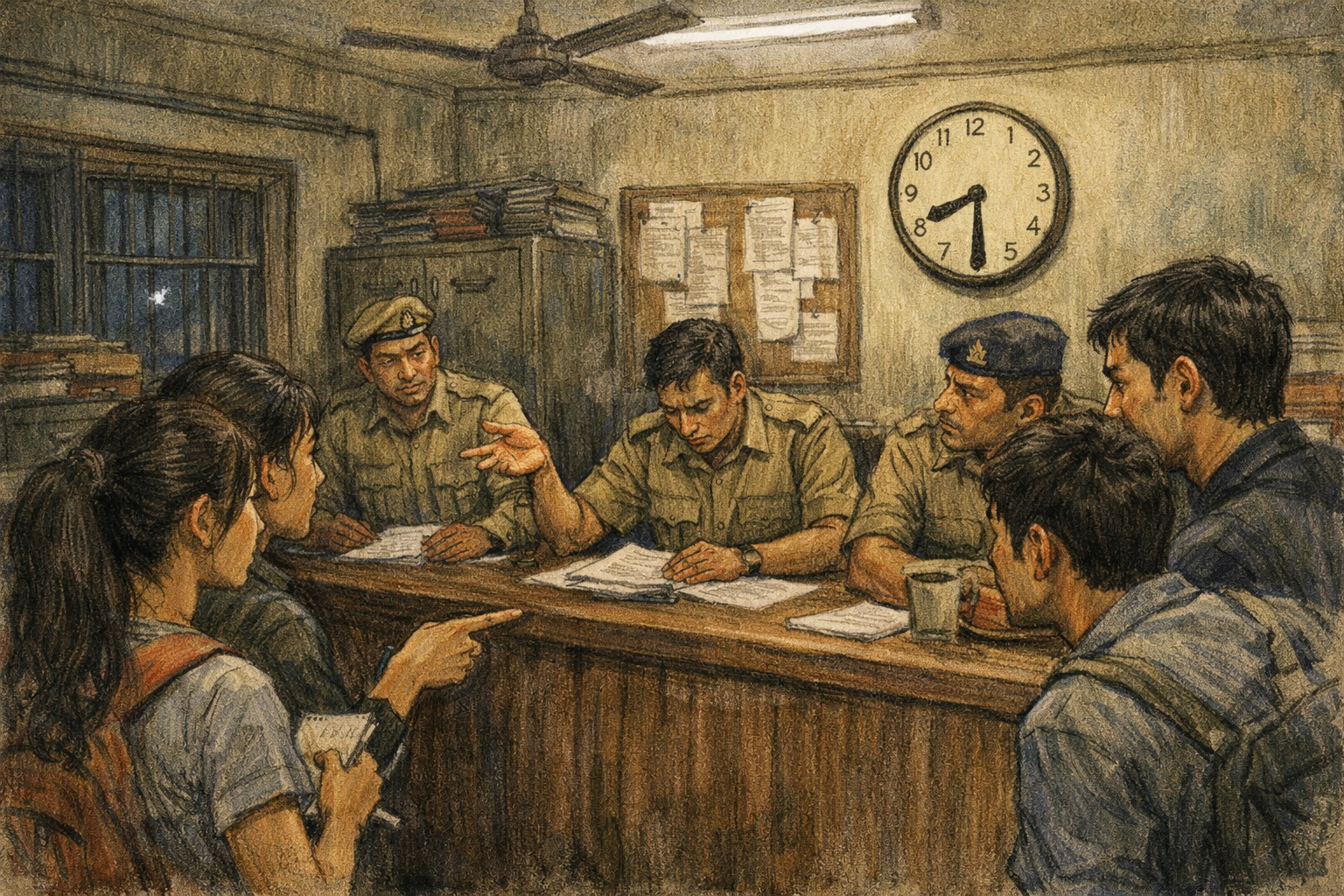 घटना की रात दोस्त ने पुलिस की लापरवाही का मामला भी उठाया, एआई जनरेटेड फोटो।