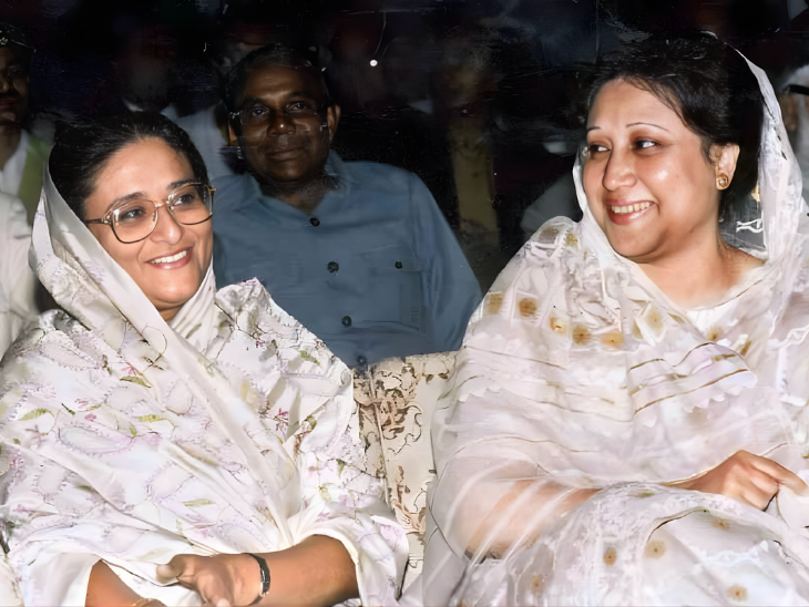 बांग्लादेश की पूर्व पीएम शेख हसीना (बाएं) और खालिदा जिया (दाएं) कभी दोस्त हुआ करती थीं।